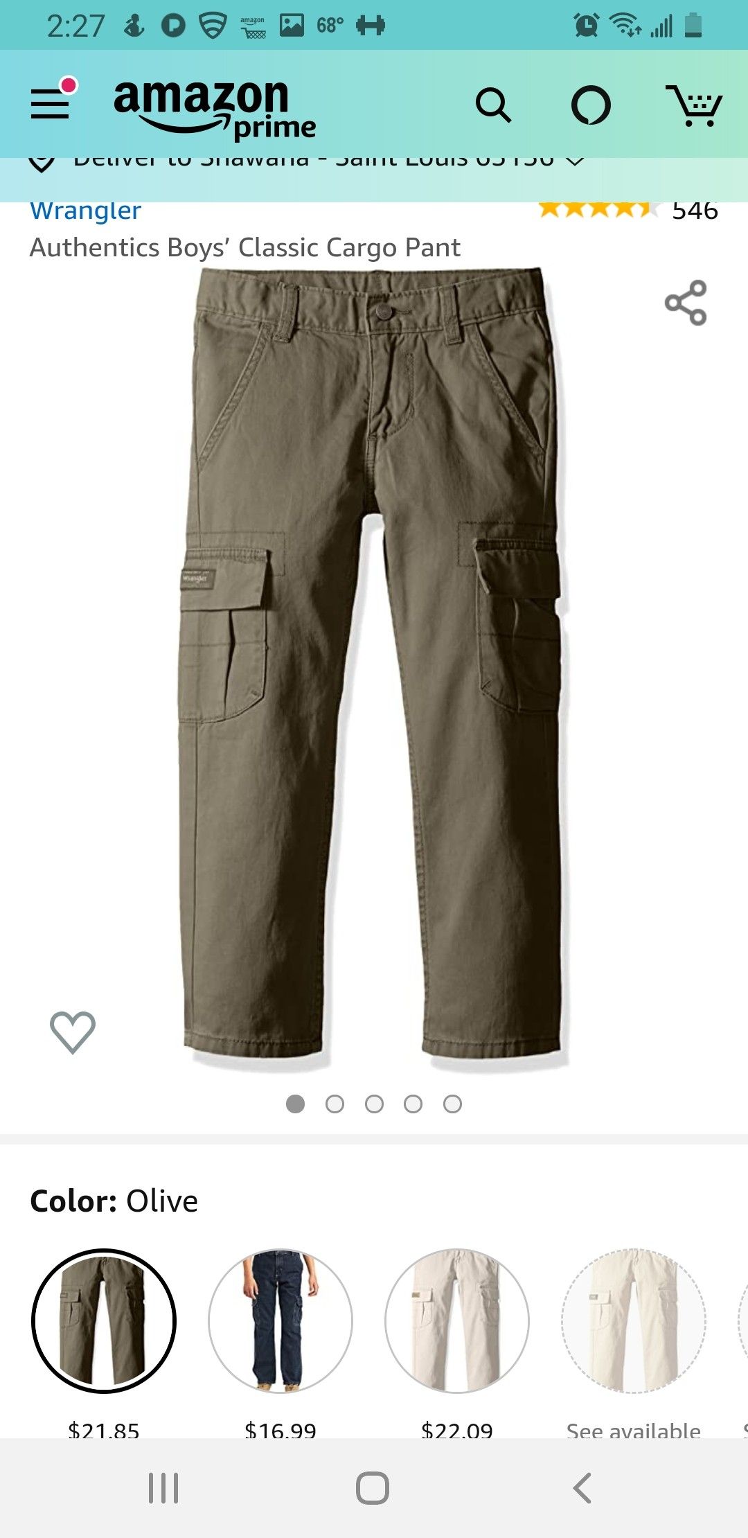 Boys wrangler pants size 12