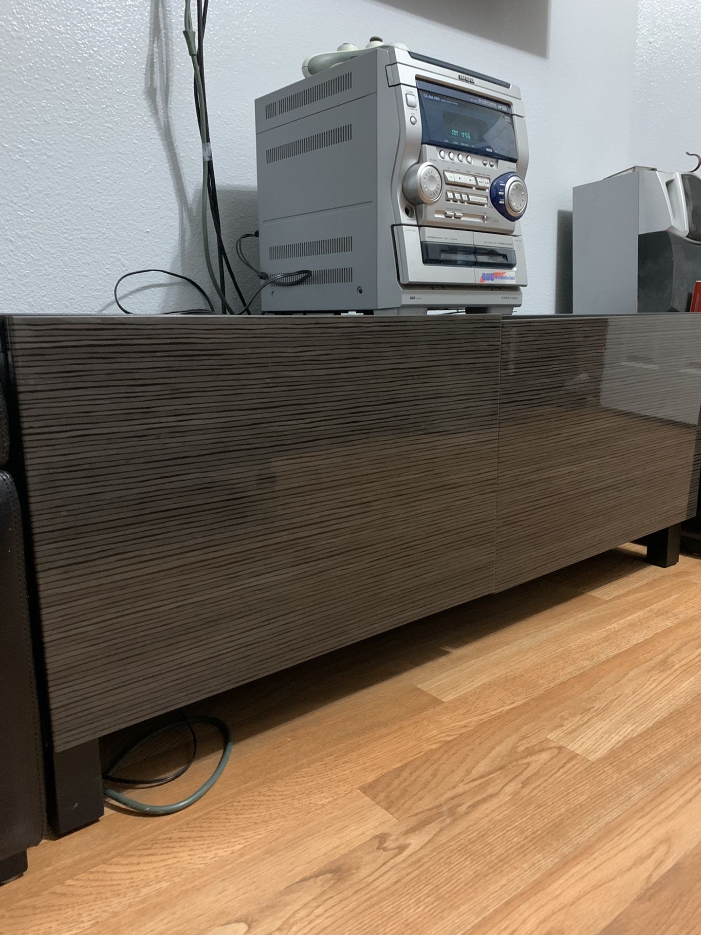 Modern Grey / Black Entertainment Cabinet