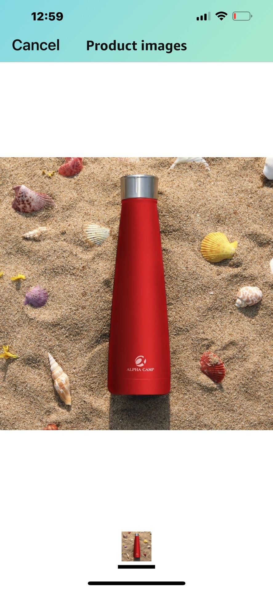 CAMP 15 OZ Stainless Steel Water Bottle Vacuum Insulated Leak-Proof Double Walled