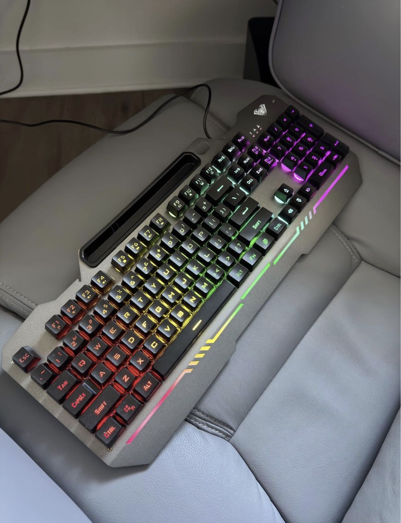 Aluminum LED Backlit Wired Gaming Keyboard