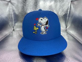 Snoopy & Woodstock Embroidered Snapback Hat