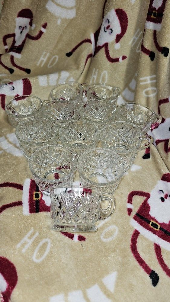 Crystal Punch Bowl Cups/ Wedding/ Party/ Catering