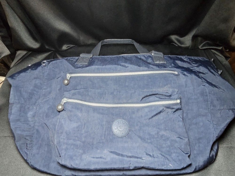 Kipling Bag Tote Blue Travel Isaac NEW X Large Removable Strap Trolley Sleeve