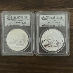 2013 CHINA PANDA PCGS GEM BU