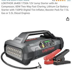 LOKITHOR JA400 12V 1750A Jump Starter with Air Compressor