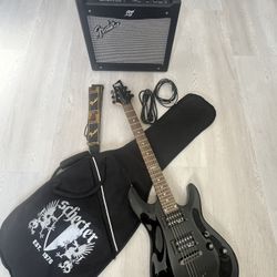 SCHECTER C-1 SGR Guitar And Equipment