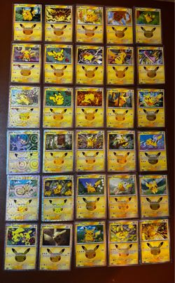 Pokemon Pikachu 30th Anniversary Complete Set 30/30 English NM