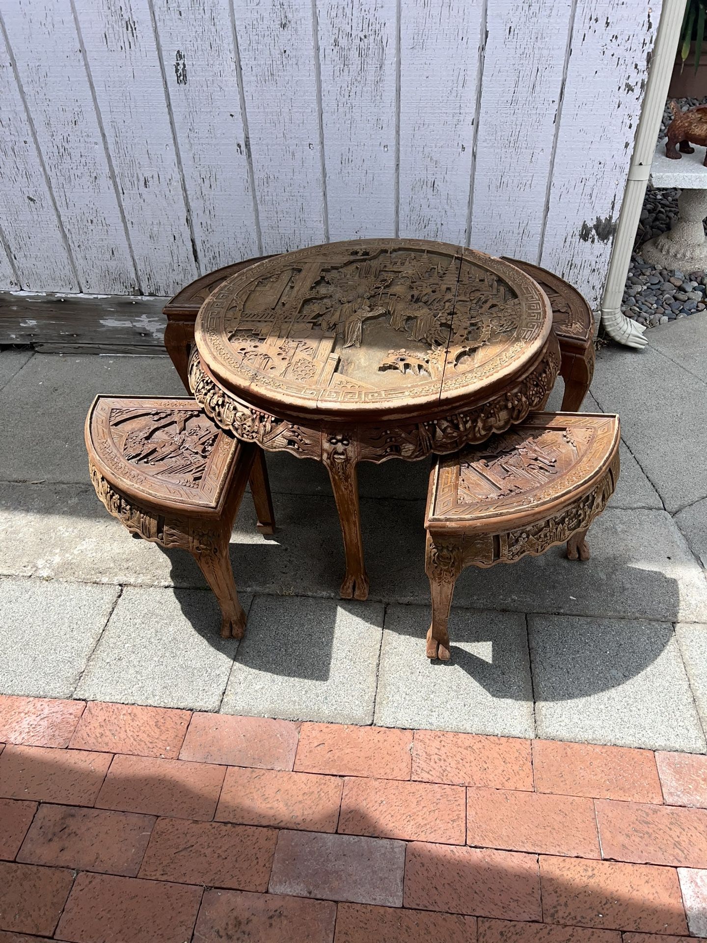 CHINESE TABLE 5 PIECE COFFEE TABLE