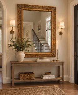 Oversized Ornate Gold Mirror – 47” x 59” – Vintage/Antique Style