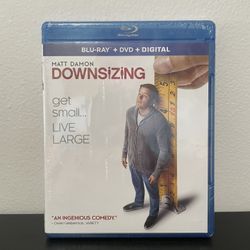 Downsizing Blu Ray DVD Combo NEW SEALED Matt Damon Movie 2017