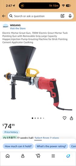 Electric mortar grout gun new in box