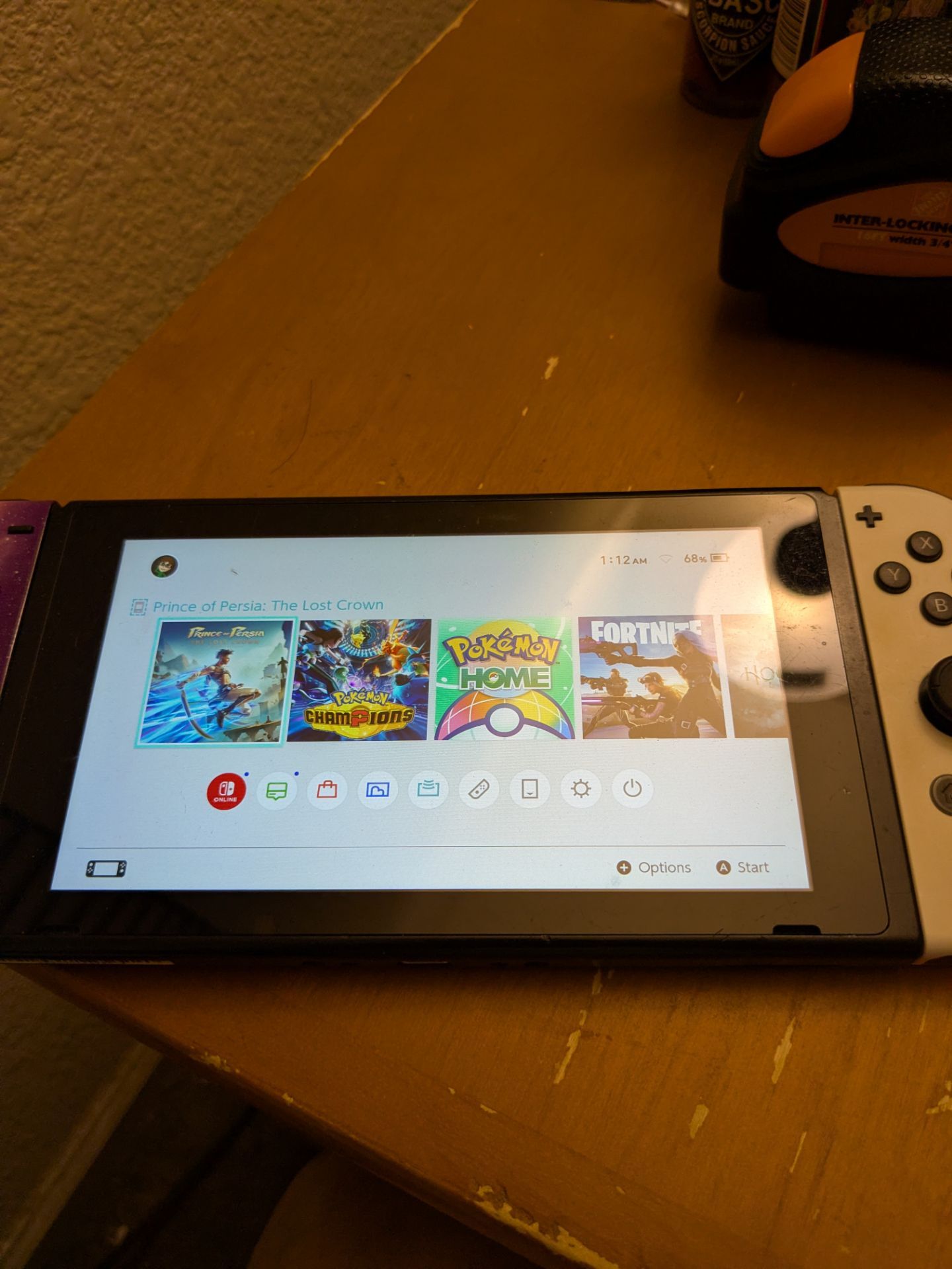 Nintendo Switch with games.