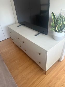 CB2 White 4-Drawer Dresser / Media Console – $200