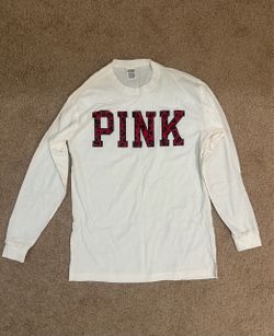 Victoria’s Secret PINK Leopard Print Long Sleeve Shirt Women’s XS White