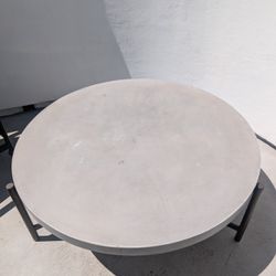 Coffe Table Metal And Concrete Living Spaces