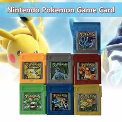 For Nintendo GBC USA Classic Pokemon Game Boy series Gold Silver Blue Red Yellow Green Crystal