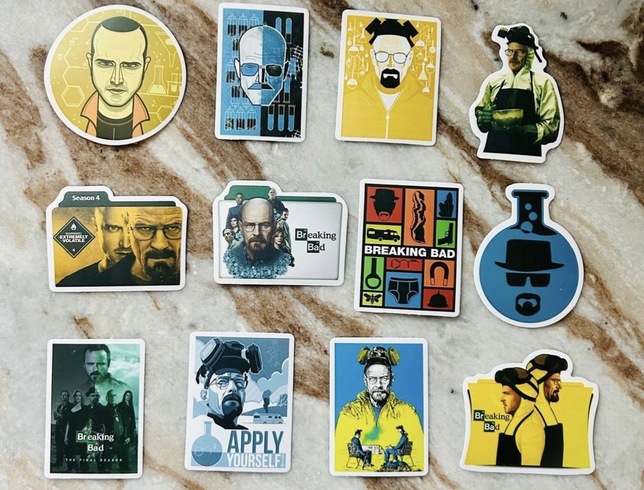 AMC Breaking Bad TV Show Movie 12 Count Sticker Collectible Lot