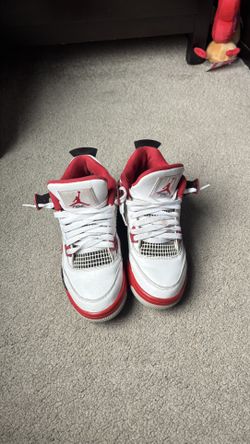 fire red jordan 4s