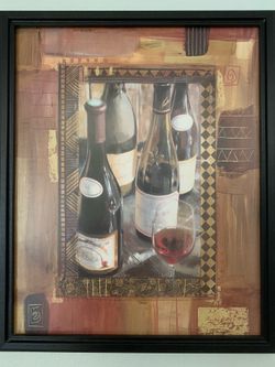 Set of 3-Wall Art-Wine Painting, Pictures