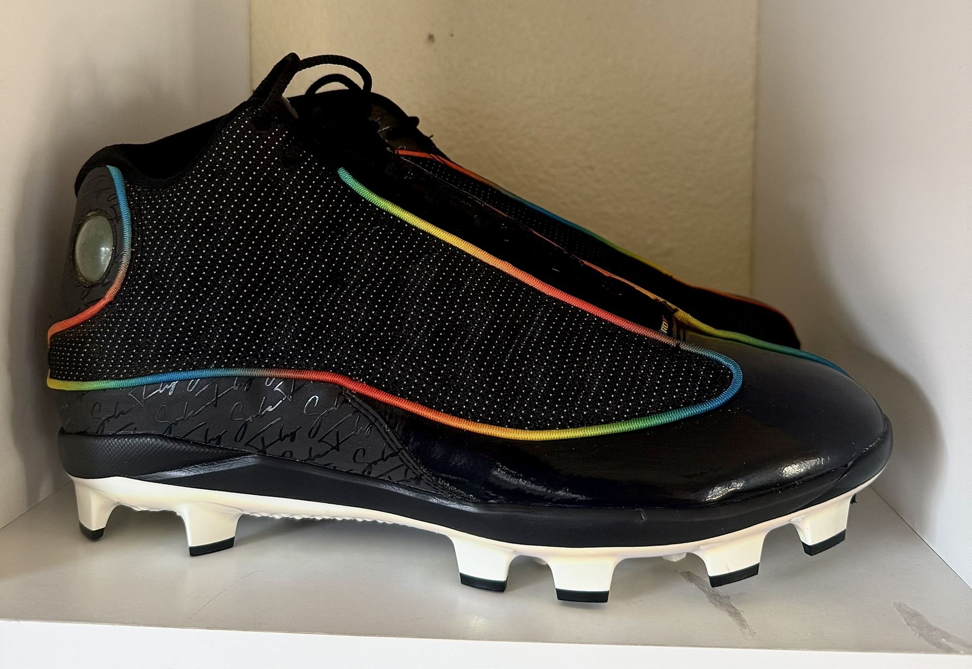 RARE Jordan 13 X SoleFly MLB Miami Cleats Men’s Size 11.5