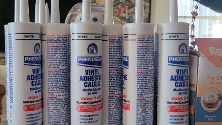 Phenoseal Does It All Vinyl Adhesive Caulk White