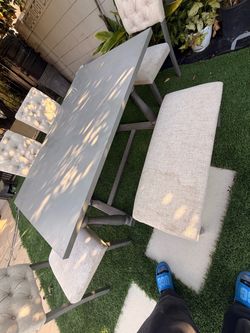 Dining Table Set with Chairs and Bench