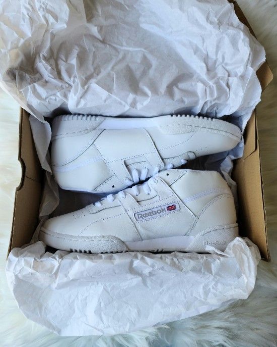 Reebok Workout Mid OG (Soulja Rees) White Warm Grey Size 10
