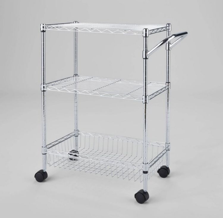 3 Tier Easy Assembly Metal Cart