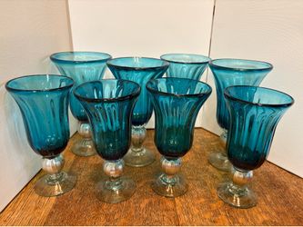 Wine/Water goblets, recycled glass.