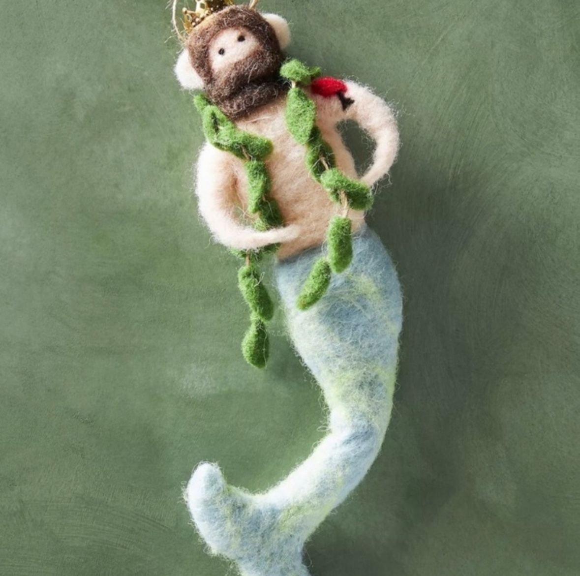Anthropologie Merman Ornament NWT