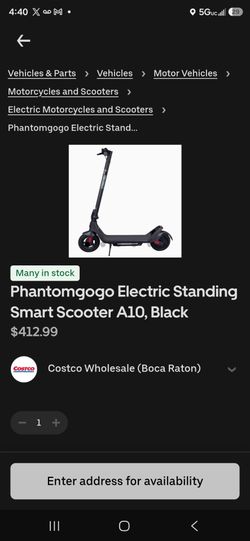 $200 Phantomgogo Electric Standing Scooter
