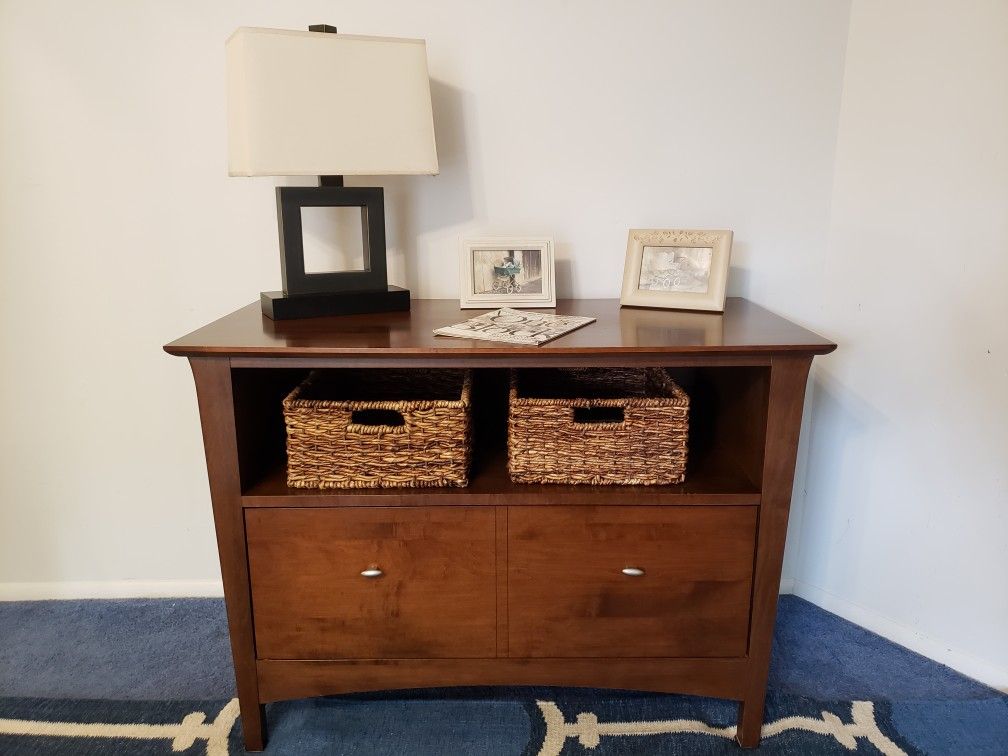 Console Table or TV Stand with drawer that can also be used as a filing cabinet