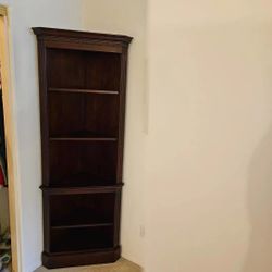 Vintage Corner Mahogany Shelf Unit