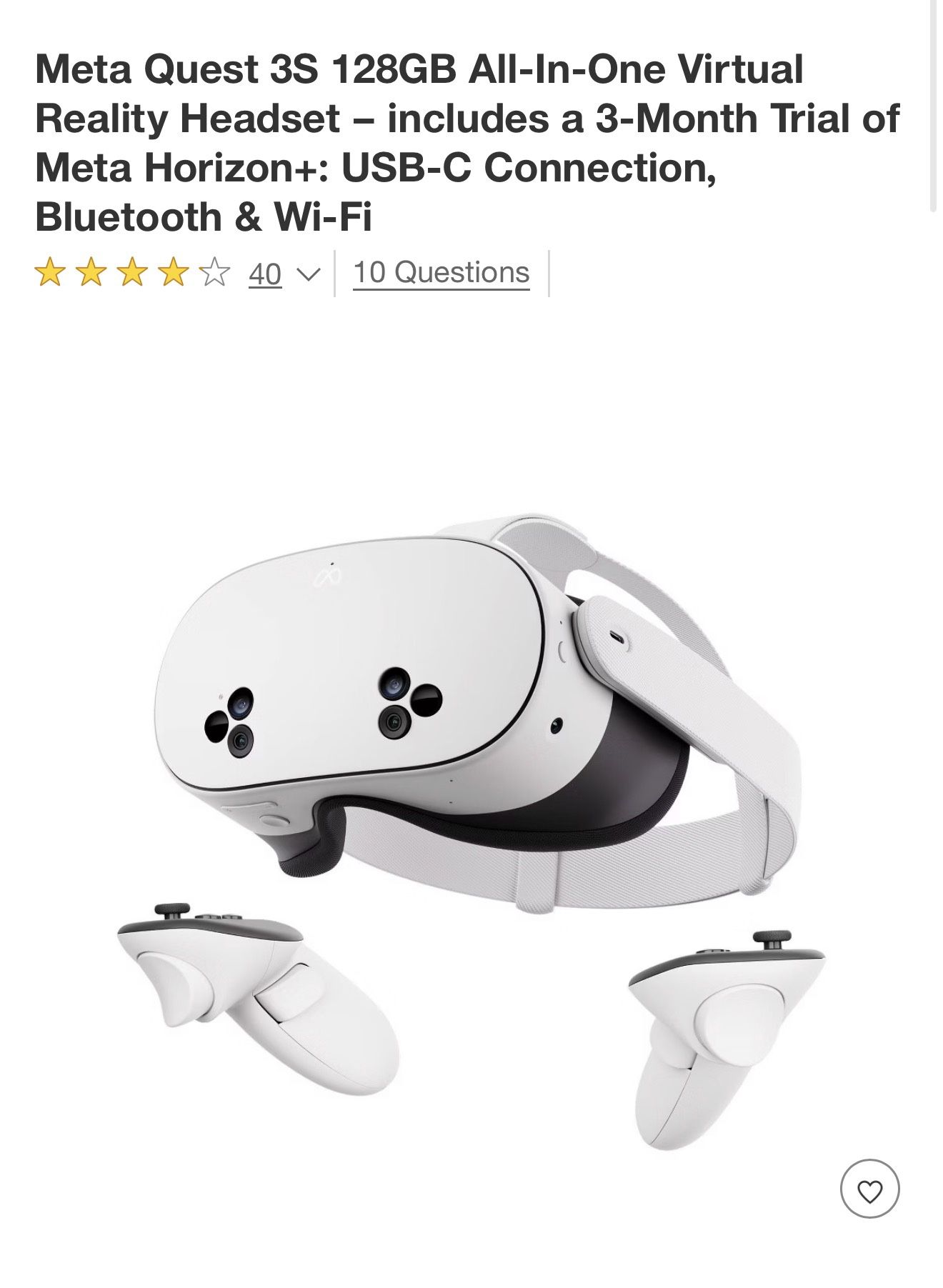 Meta Quest 3s Virtual Headset