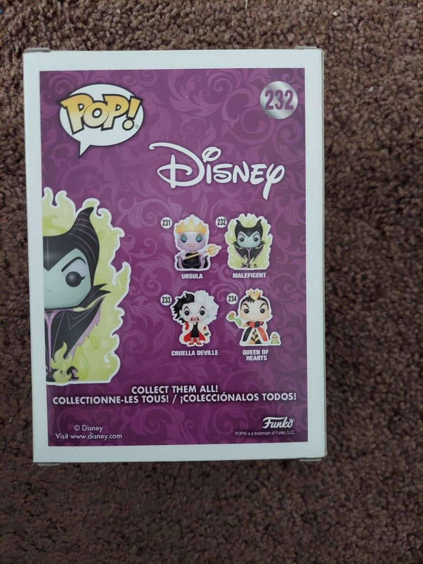 Maleficent Funko Chase Pop Gitd Rare Htf!!!