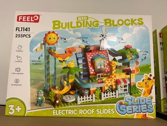 Feelo Big Building Blocks Electric Roof Slides 255pcs