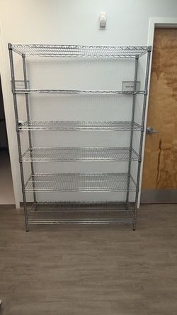 Chrome Wire Shelving Unit 6-Tier