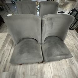 4 Gray Dining Chairs 