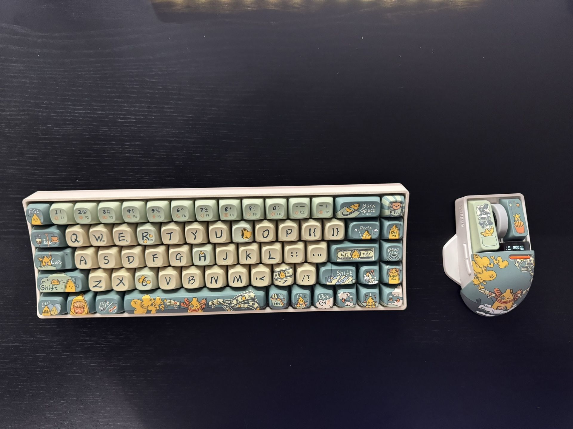Lofree Mechanical Keyboard Tofu68 & Touch Mouse W/ Crazy Banana Keycaps