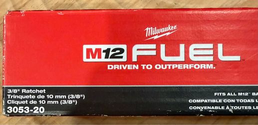 Milwaukee M12 FUEL 3/8 Ratchet 3053-20 New In Box Unused