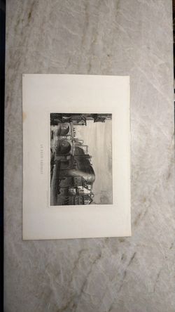 STEEL ENGRAVING 1847 Paris France Le Petit Chatelet Sammlun Illustration
