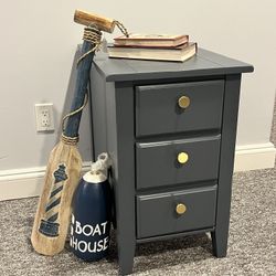 End Table With Three Drawers