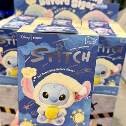 MINISO STITCH EAT SOMETHING BEFORE SLEEP PLUS KEYCHAIN AUTHENTIC