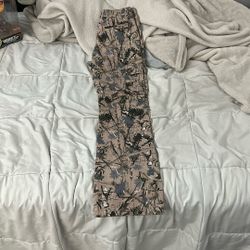 Skinny cargo flared pants 