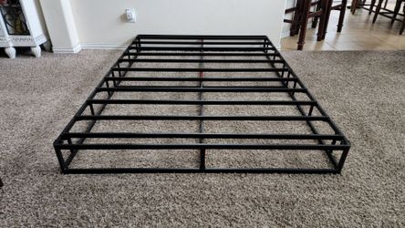 Full Size Steel Smart Box Spring Bed Base. Tool-Free Easy Assembly.  53"W x 74"L x 7"H