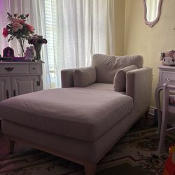 Jennifer Taylor Farmhouse Style Chaise Lounge Velvet Fabric, Feather Foam Cushions Very Comfortable Chair 