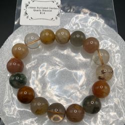 14mm Garden Quartz/Rutilated Bracelet 