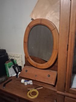 Mirror and cabinet