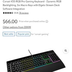 Corsair K55 RGB PRO Gaming KeyBoard