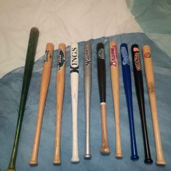 Mini baseball bats collection